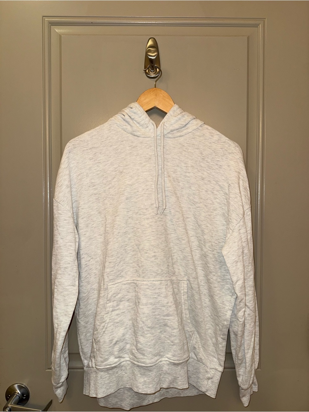 H&M Women’s Hooded Crewneck Sweatshirt in Light Gray